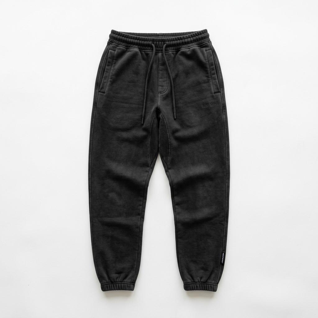 Tapered Jogger in Washed Black