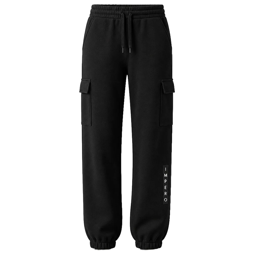 Cargo Jogger in Black, front view