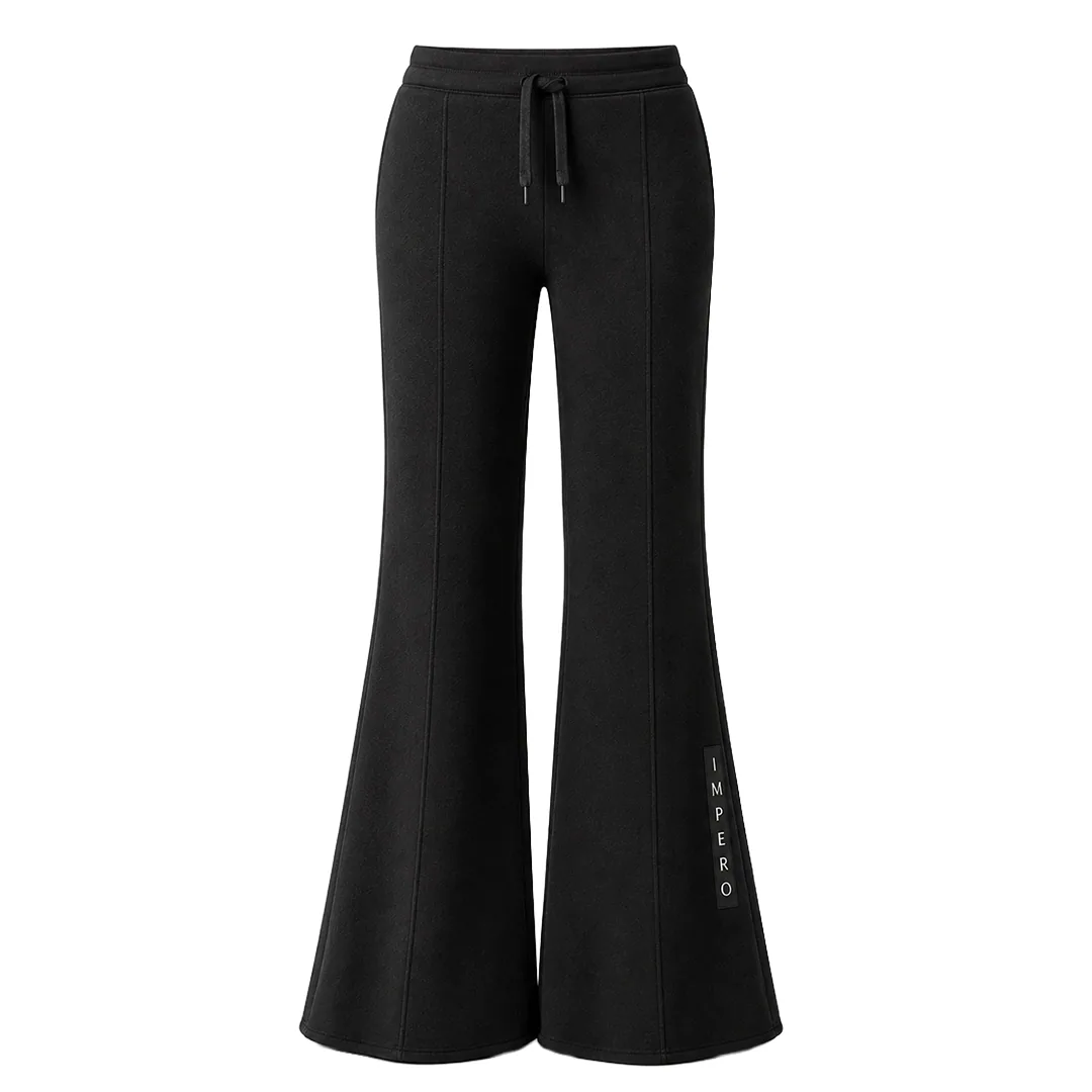 Flared Sweatpant in Black, front view